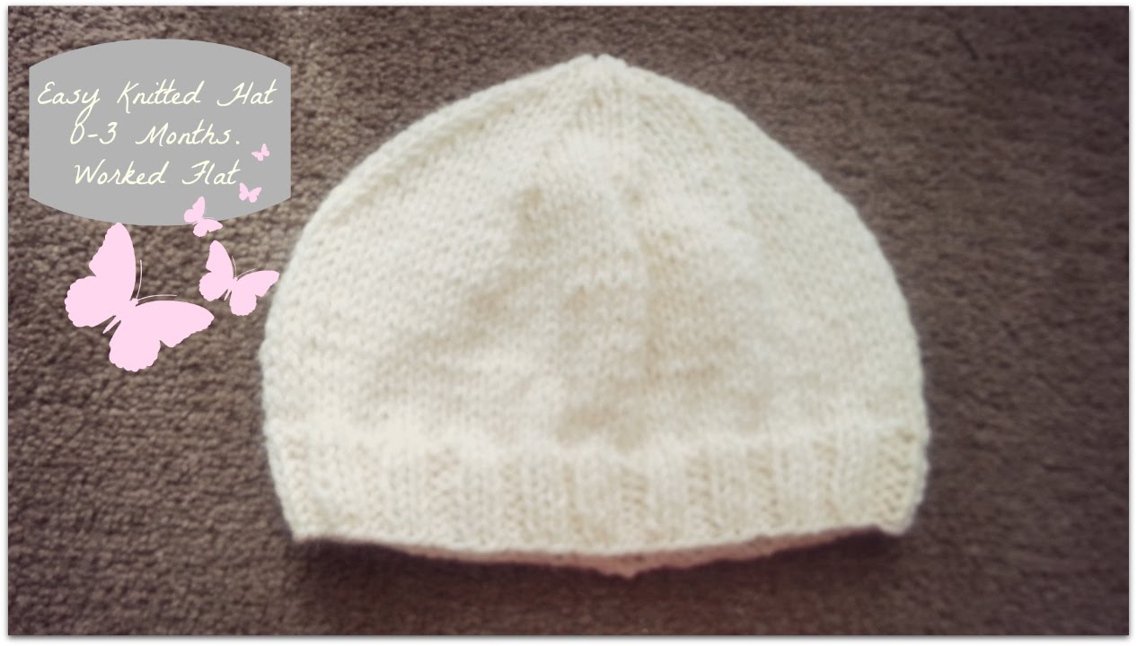 Basic Knitted Hat 0-3 Months | Worked Flat