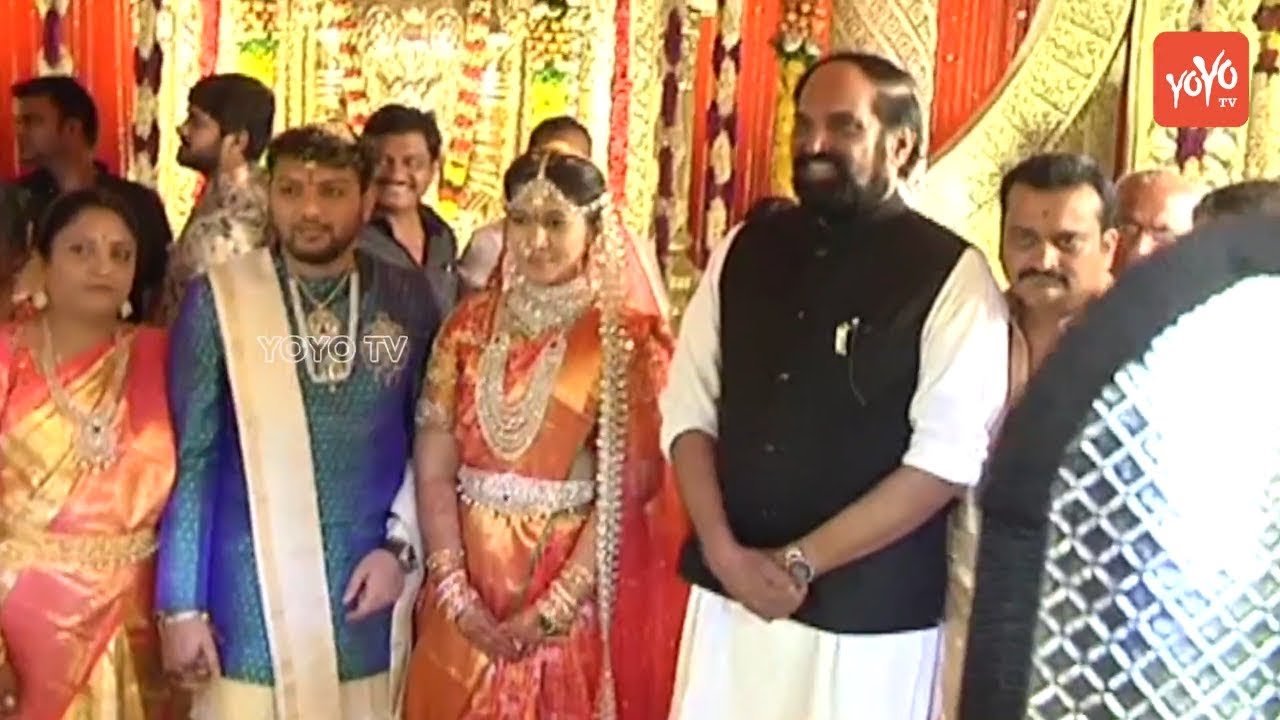 Uttam Kumar Reddy at Bandla Ganesh Brother's Daughter Ashritha and Sai Pavan Wedding | YOYO TV NEWS