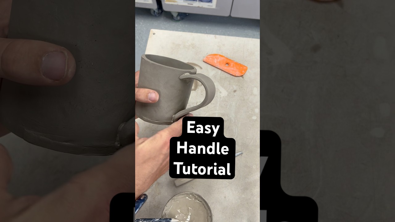 This is the easiest way to make a handle for a mug. #ceramics #pottery