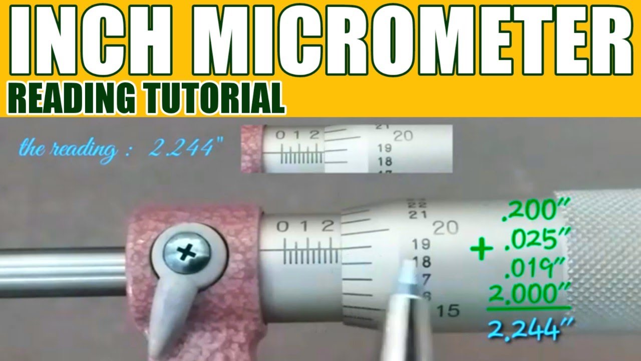 INCH MICROMETER READING TUTORIAL | Machine Shop Theory