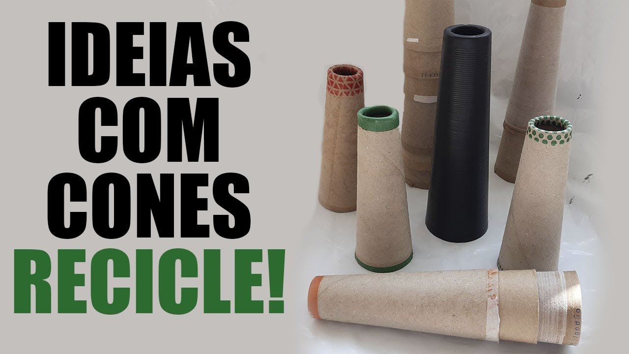 3 IDEIAS  INCRÍVEIS - CONES de BARBANTE ou Lã. ARTESANATO FAZER E VENDER. RECICLE, Craft Decoração