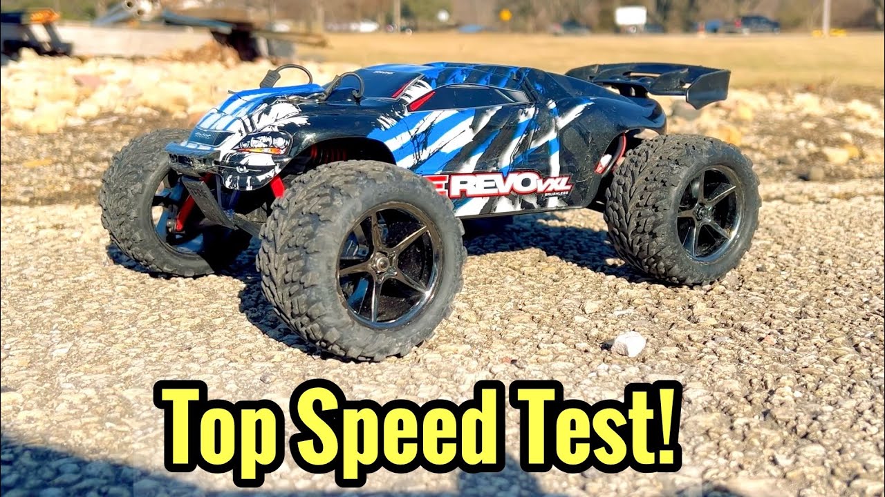 Traxxas 1/16 E Revo vxl ~ HOW FAST is it With The HIGH SPEED GEARING??