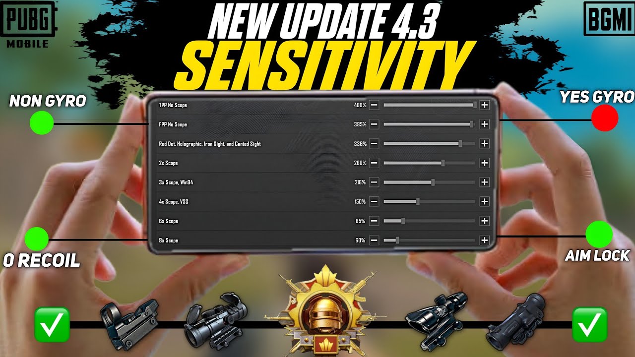 NEW UPDATE 4.3 CODE 🔥 PUBG MOBILE/BGMI SENSITIVITY SETTINGS 2026 | BEST SCOPE SENSITIVITY SETTINGS✅