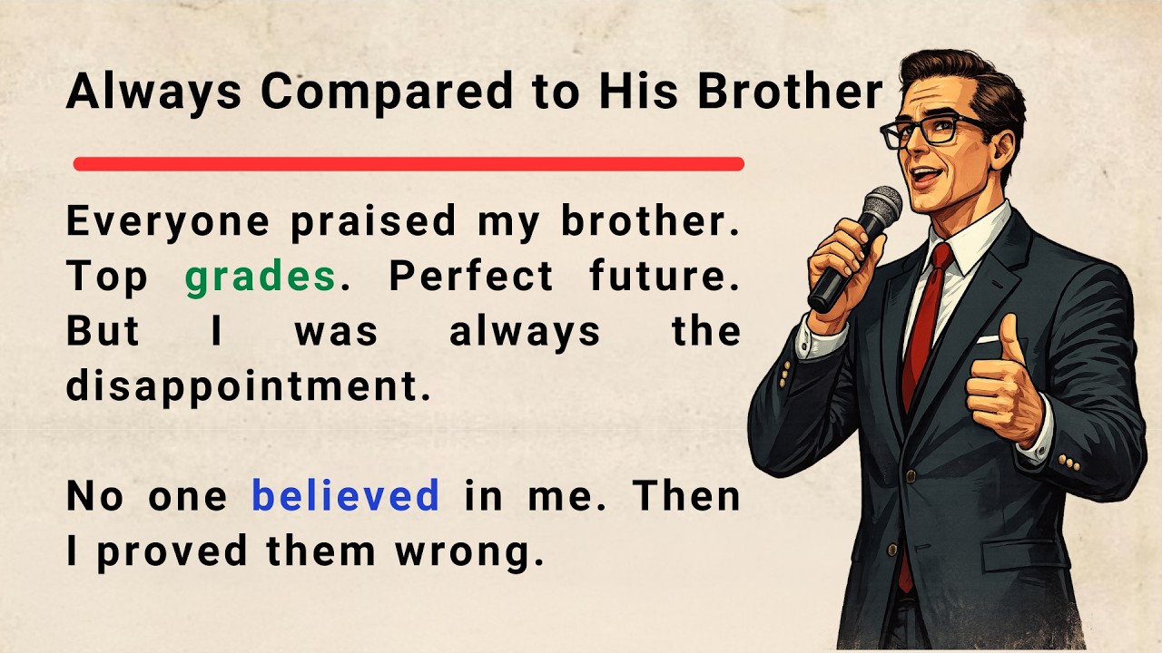Always Compared to His Brother | Learn English Through Story Level 2🔥| English Listening Practice ✅