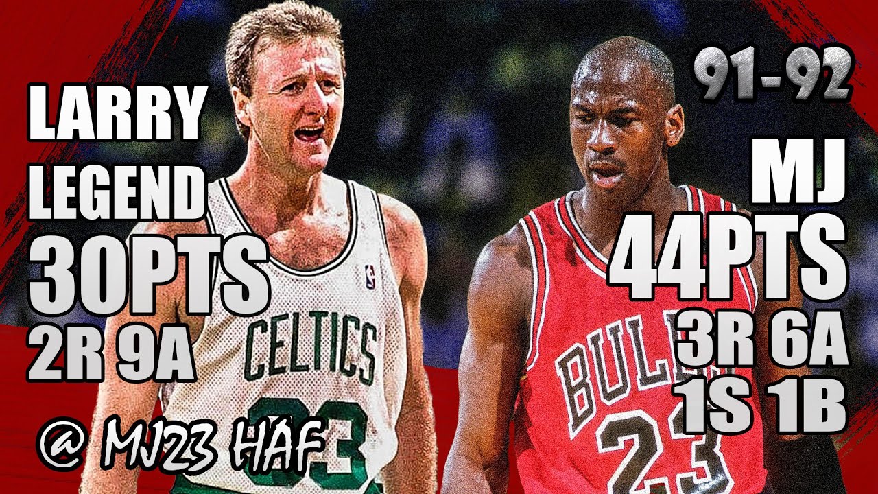 Michael Jordan vs Larry Bird Highlights (1991.11.06) - 74pts Combine! OLD BIRD Faceoff Prime MJ!