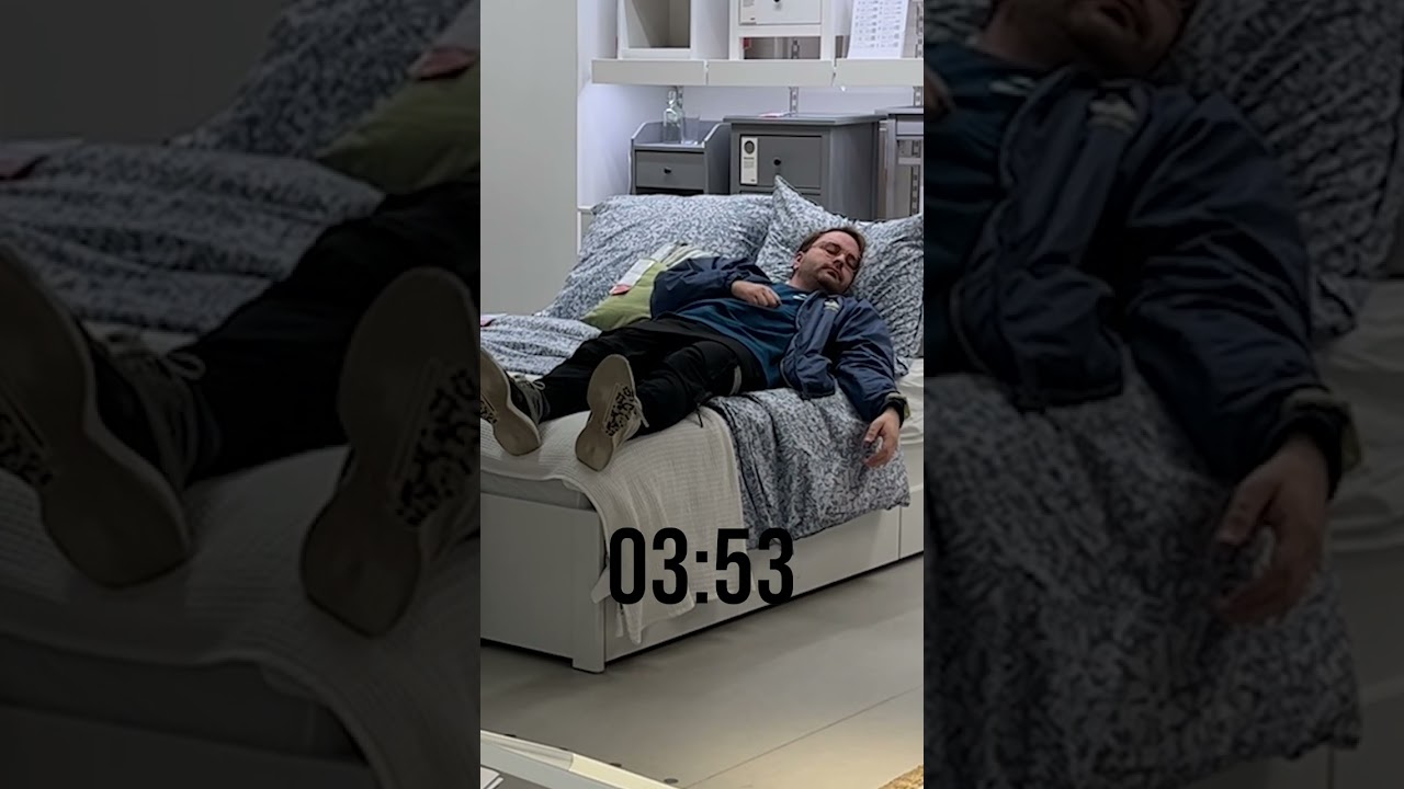 WIE LANGE kann ich in einem IKEA BETT schlafen? 👀 #shorts