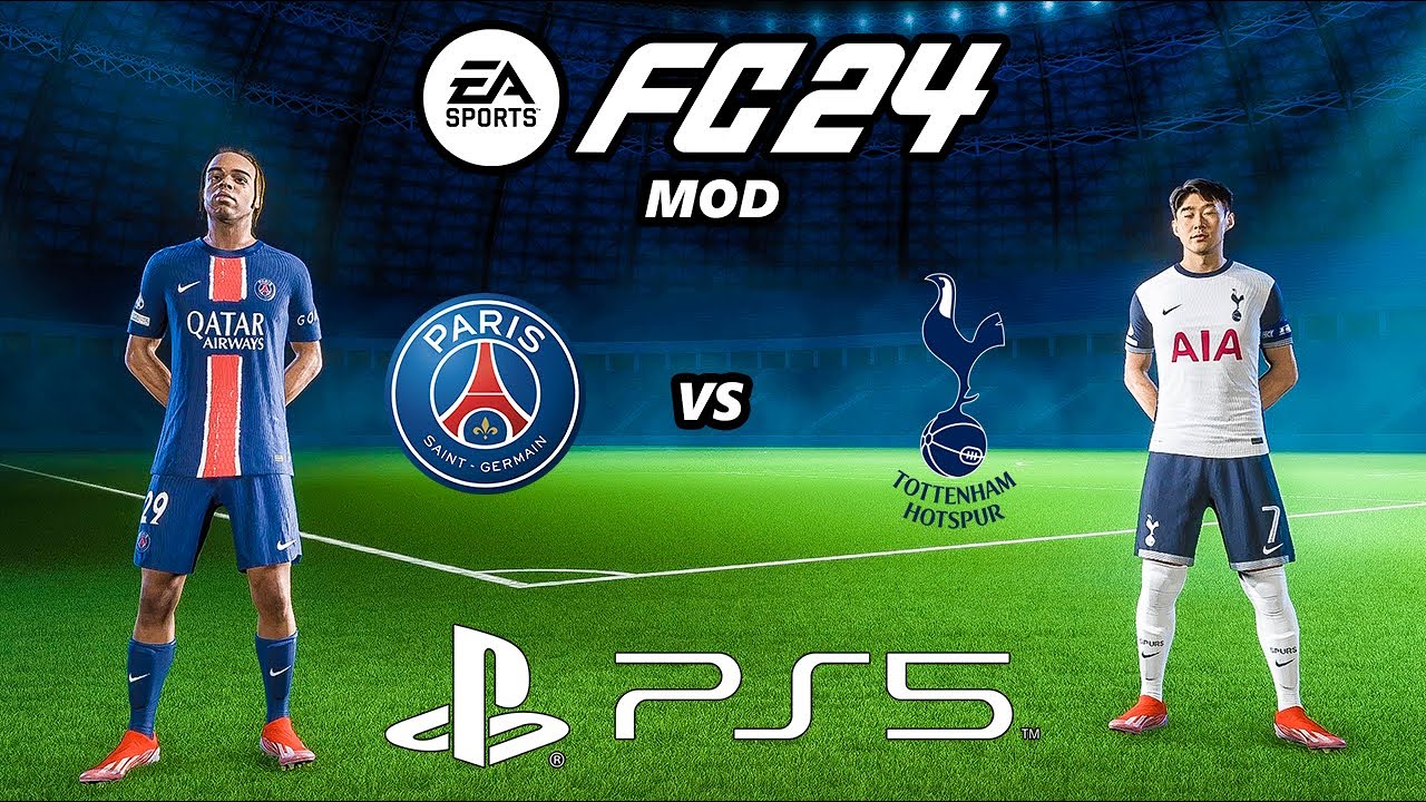 FC 24 PSG - TOTTENHAM | PS5 MOD 24/25 Ultimate Difficulty Career Mode HDR Next Gen