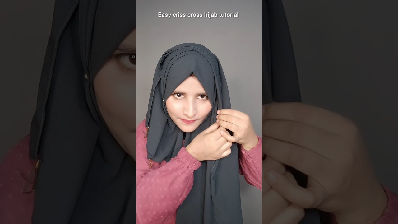 Easy criss cross layers hijab tutorial