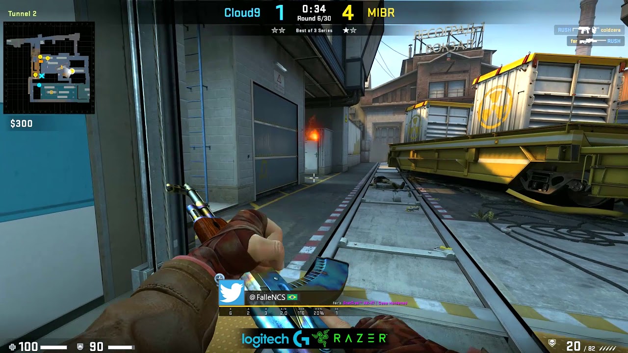 🇧🇷 FalleN 25-4 / MIBR vs Cloud9 - Train / ESL Pro League Season 9 Americas