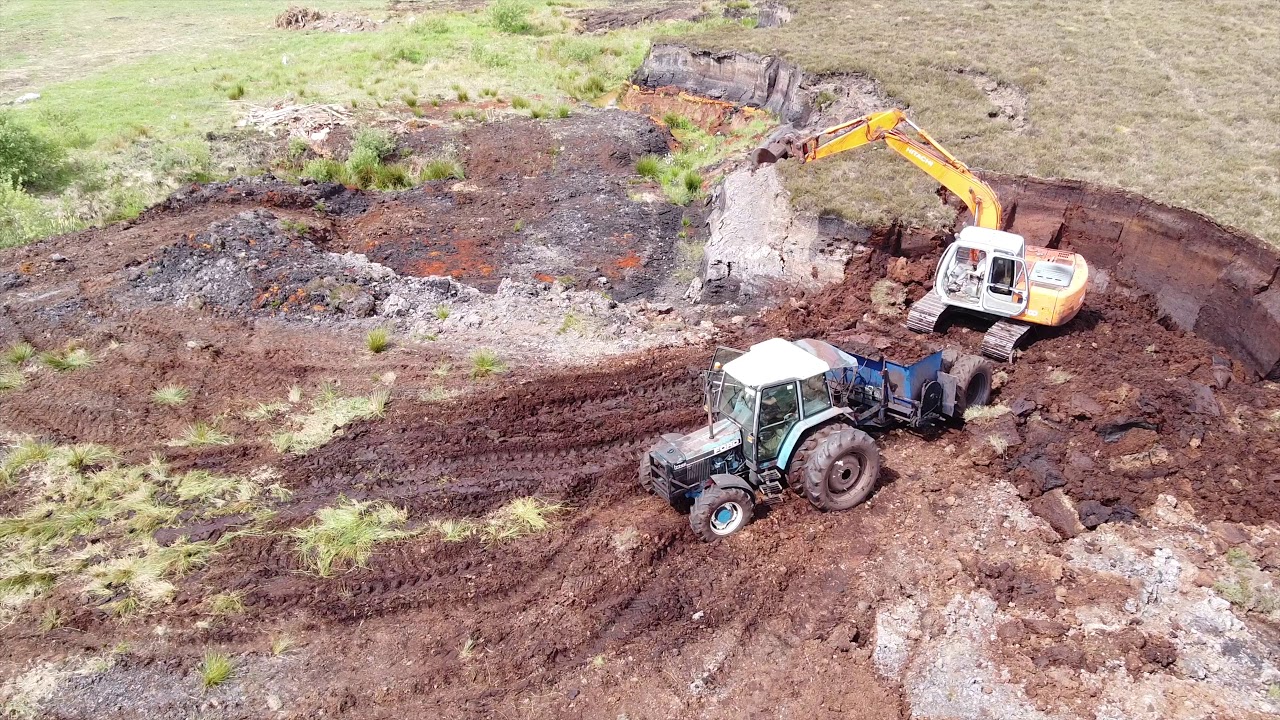 Making Turf In Ireland May 2020. Co. Meath Bog (HD)