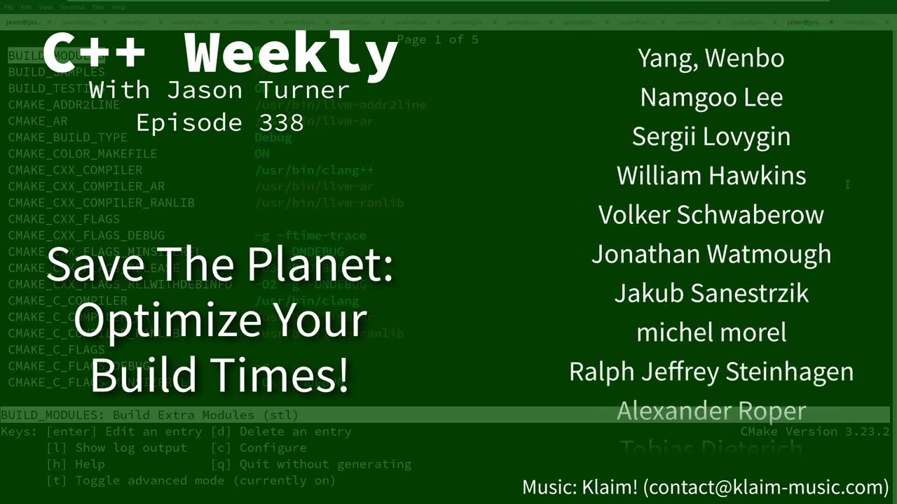 C++ Weekly - Ep 338 - Analyzing and Improving Build Times