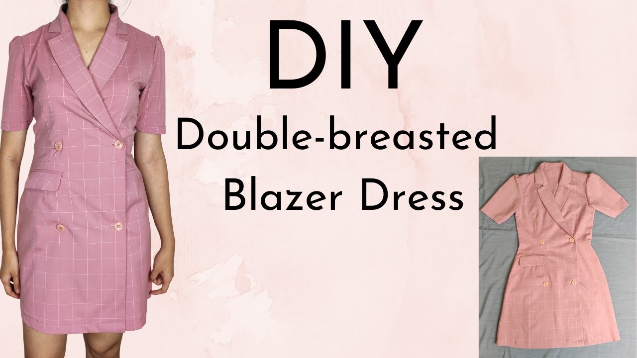 DIY double-breasted blazer dress
