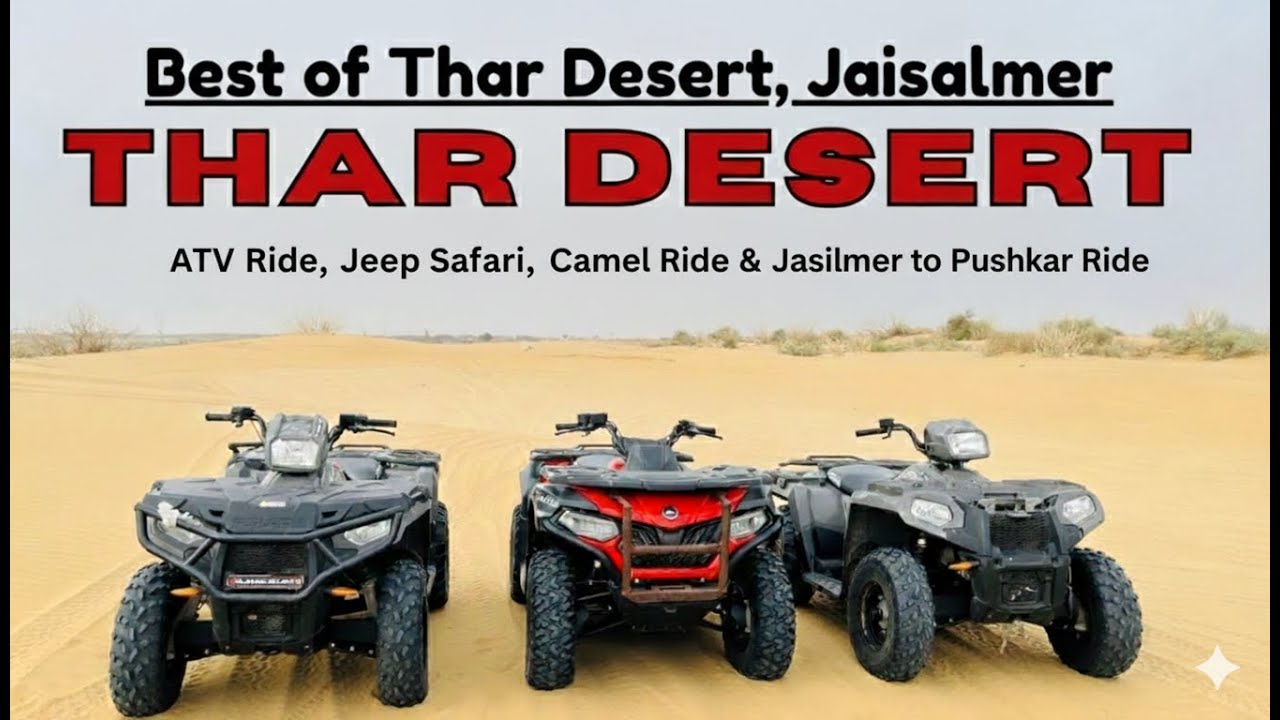 THRILLING DESERT ADVENTURE! 🌵 Jeep Safari, ATV & Camel Ride in Jaisalmer | Jaisalmer to Pushkar Ride
