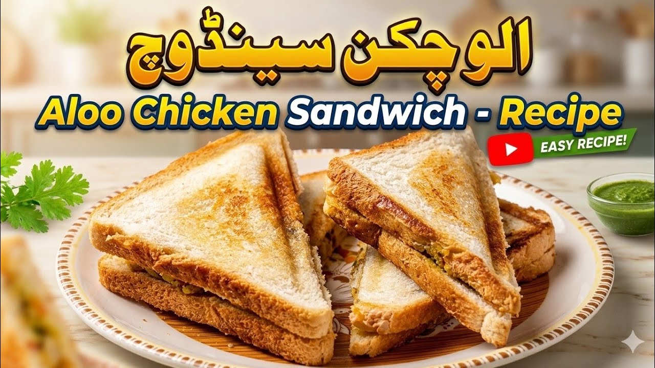 How to make Aloo Chicken Sandwich at home | Quick & Easy Lunch Box Idea| الو چکن سینڈوچ