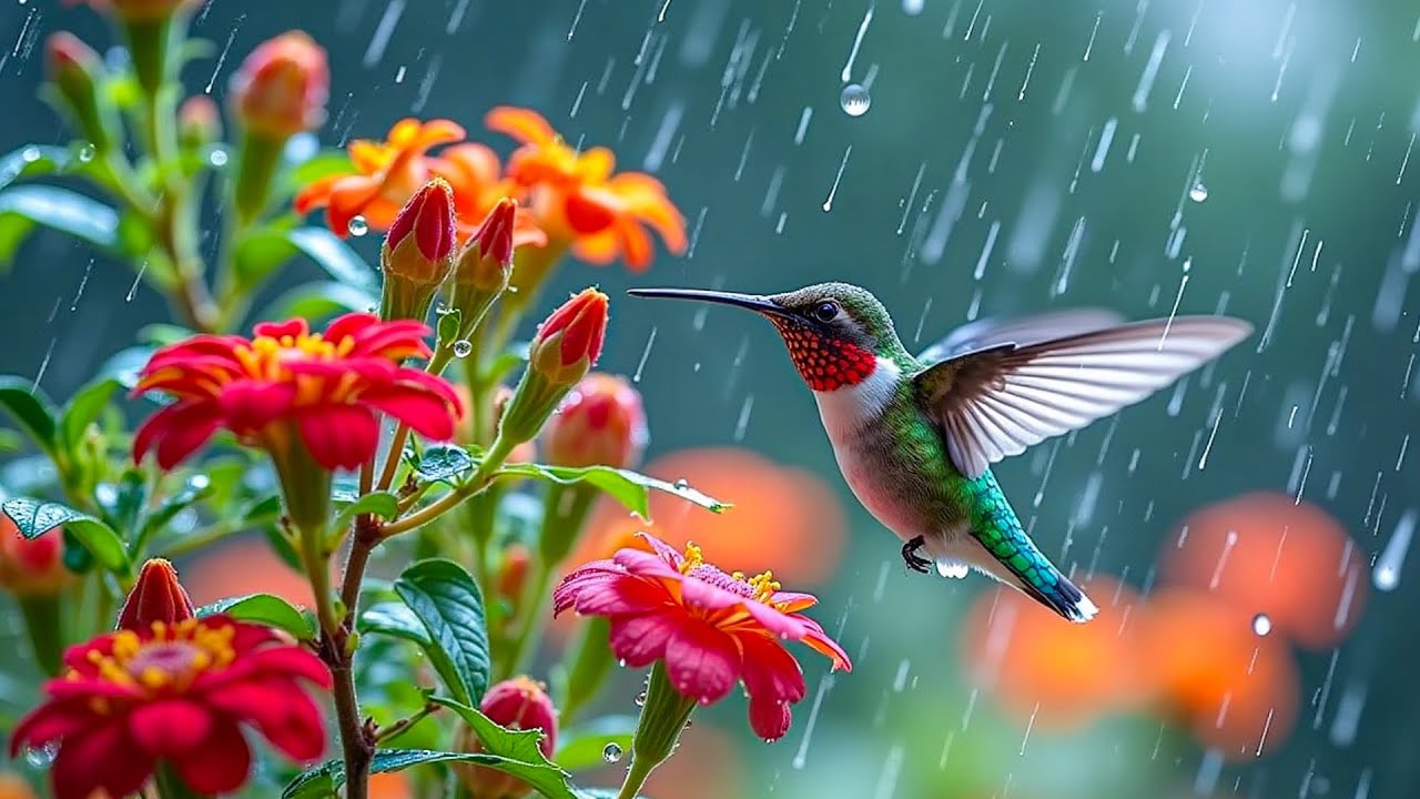 Birds in the Rain 🕊️ Stress Relief Healing Music with Birdsong and Rain Sounds