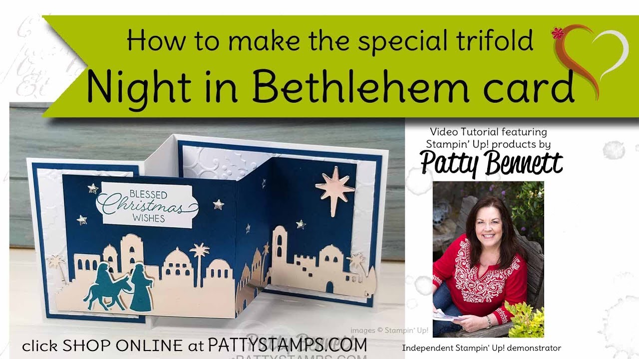 How to make the trifold Night in Bethlehem Stampin' UP! card