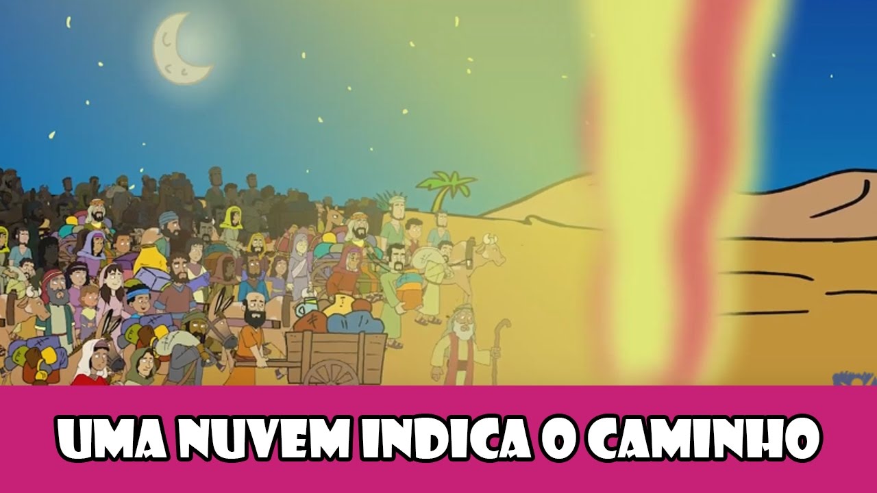 DESENHOS BÍBLICOS - UMA NUVEM INDICA O CAMINHO NO DESERTO