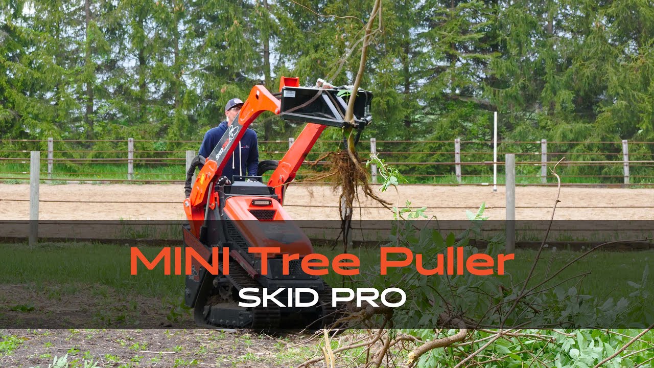 Mini Tree Puller for Skid Steers: Rip Out Trees with Ease!