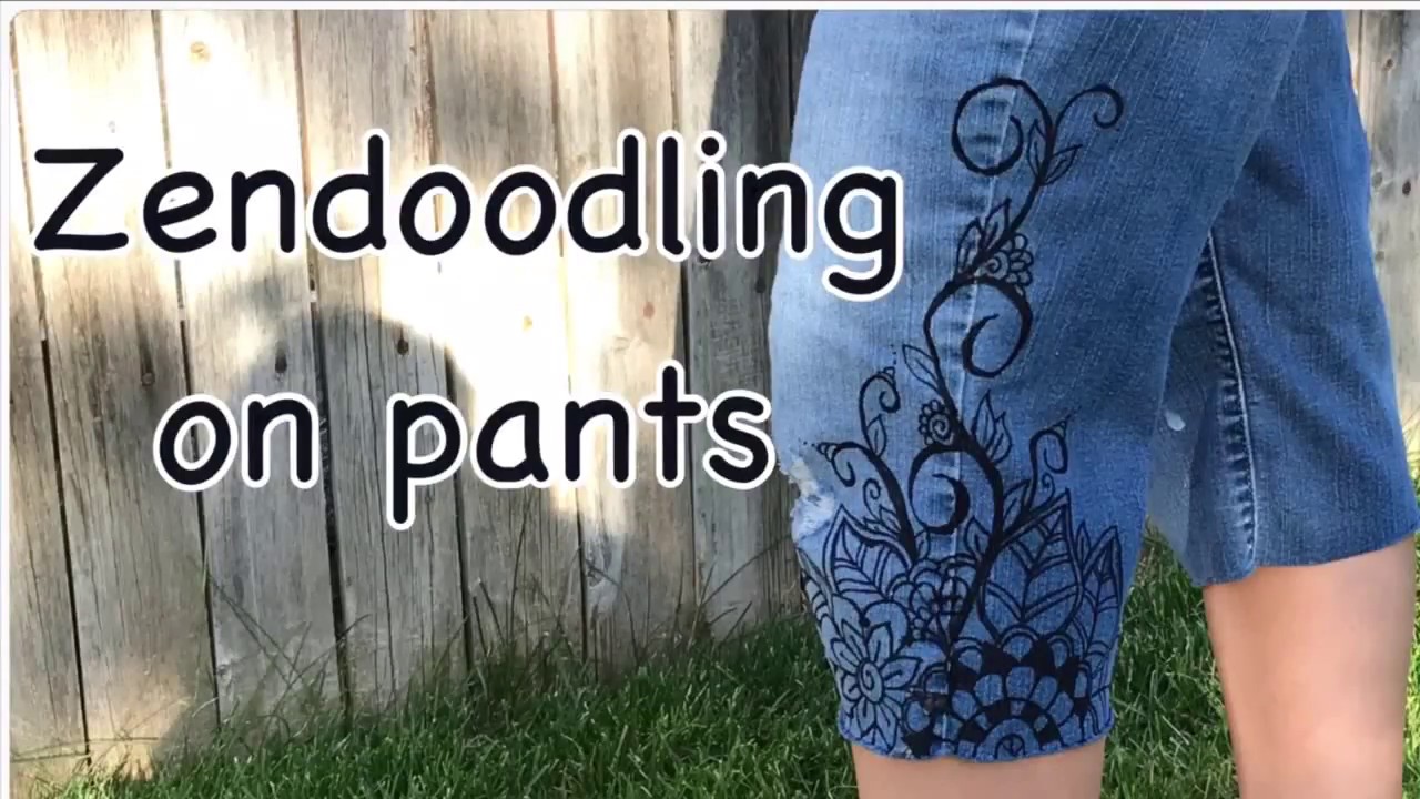 Zendoodling #Quigtangle on Jeans