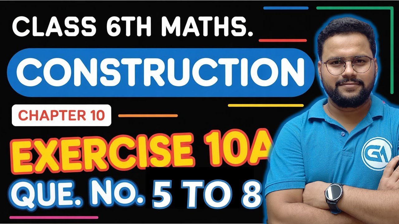 Class 6 Maths | RS Aggarwal Chapter 10 Construction | Exercise 10A Q5 to Q8 | New Edition