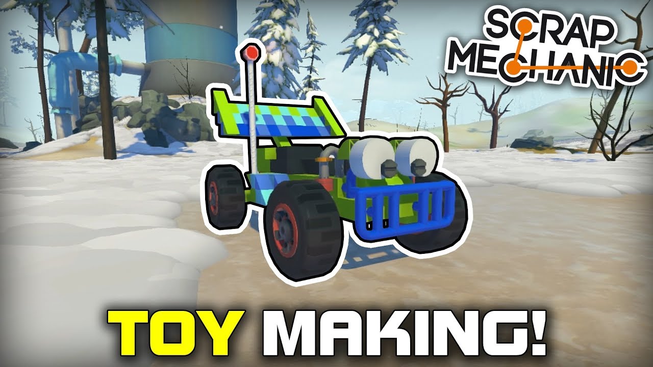 Santa's Workshop BLIND Toy Building Challenge! (Scrap Mechanic Multiplayer Monday)