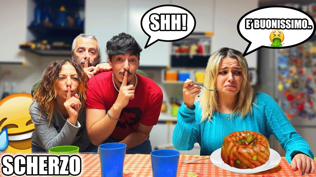 MAMMA CUCINA MALE il CIBO della MIA RAGAZZA per VEDERE LA SUA REAZIONE! -SCHERZO! *MAMMA HA PIANTO*