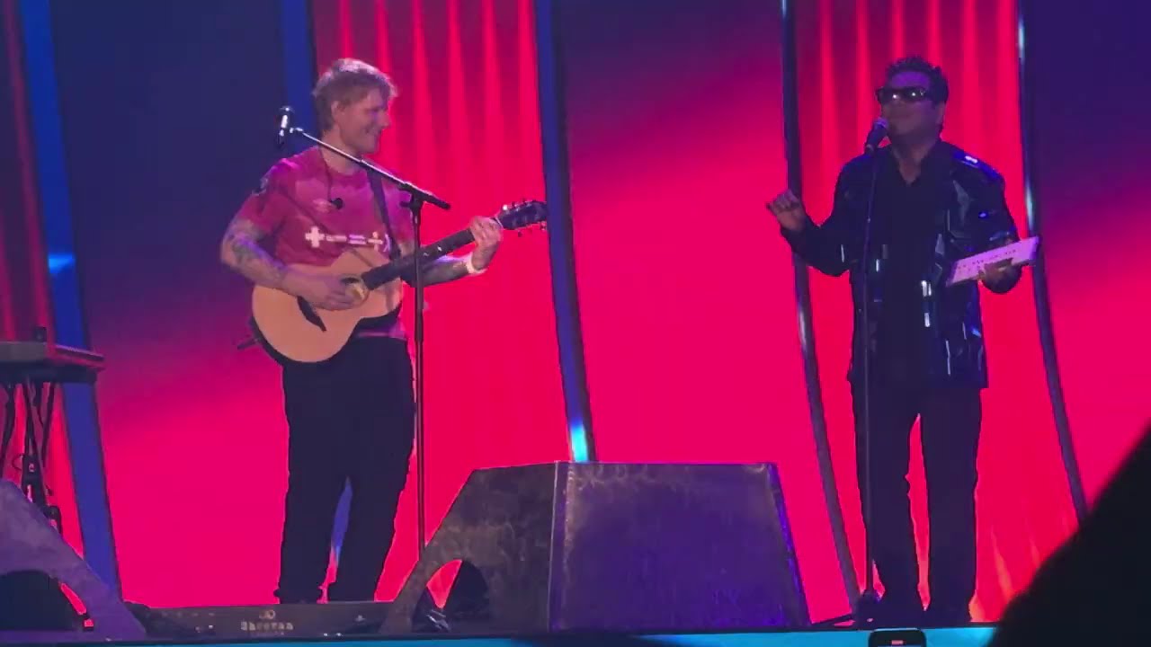 Ed Sheeran & A R Rahman at Chennai Nandanam