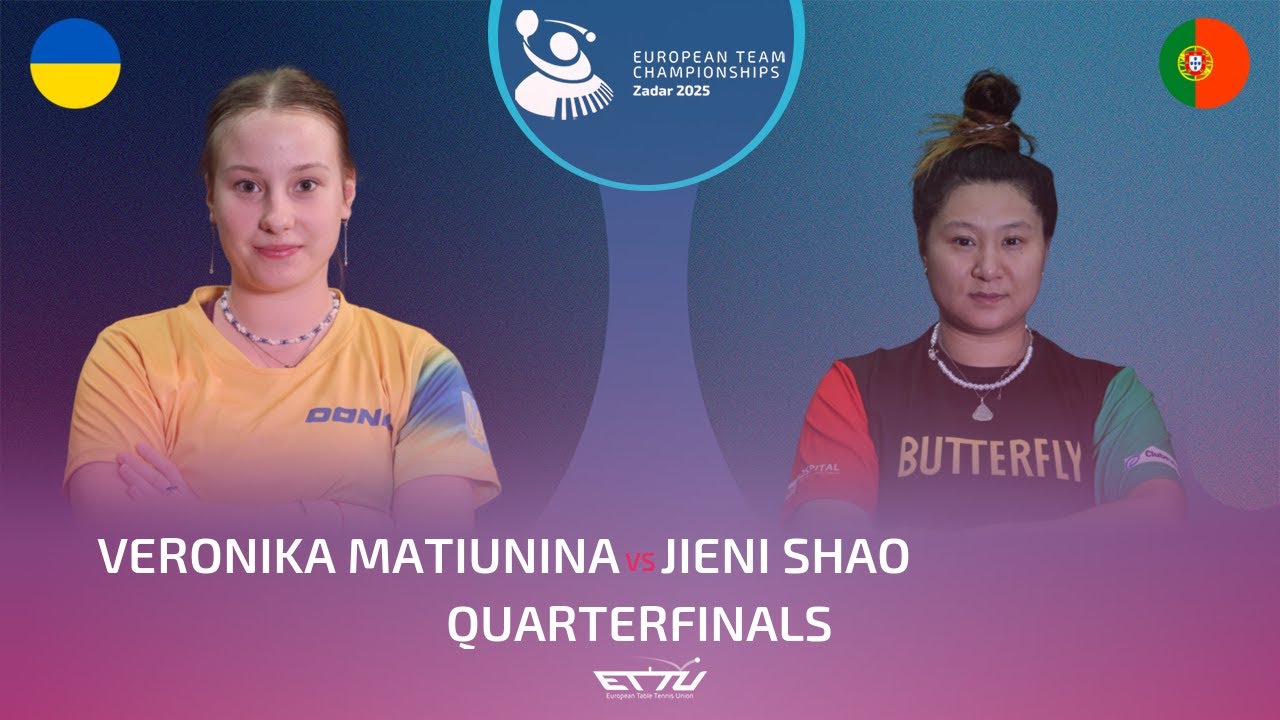 VERONIKA MATIUNINA (UKR) vs JIENI SHAO (POR) | European Championships - Quarterfinals | Highlights