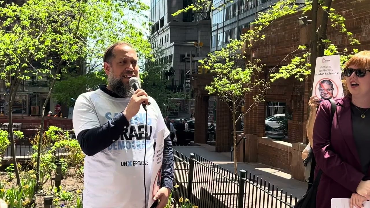 Rabbi Yosef Goldman - Eli Eli - Ben Gvir is Beyond The Pale, NYC April 24, 2025
