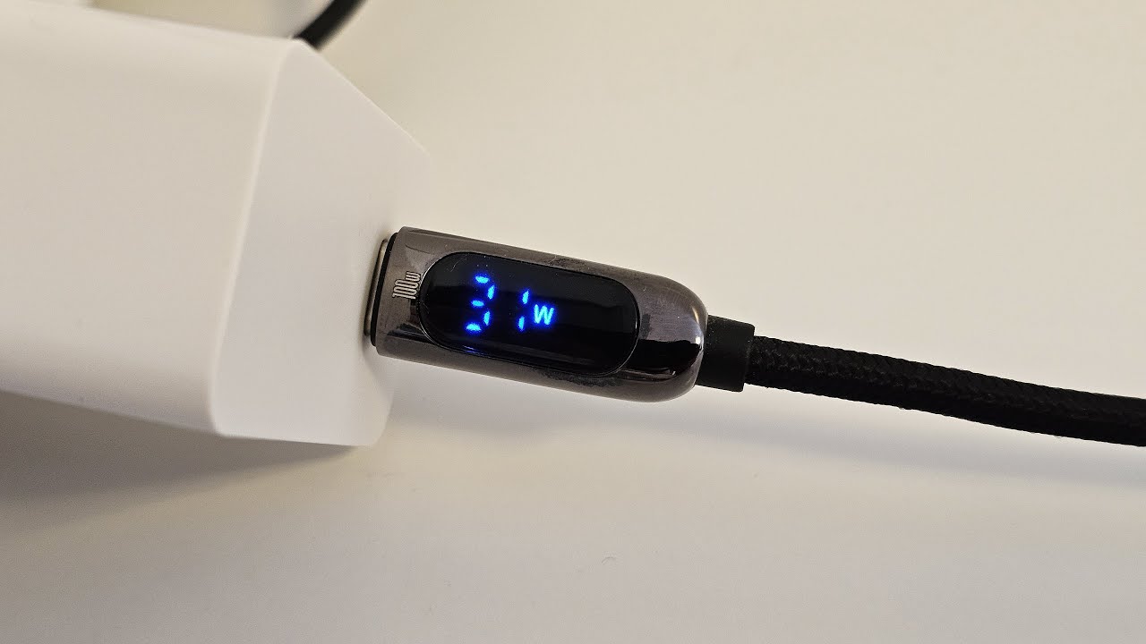 Baseus 100W USB Type C charging cable with watt power display ⚡