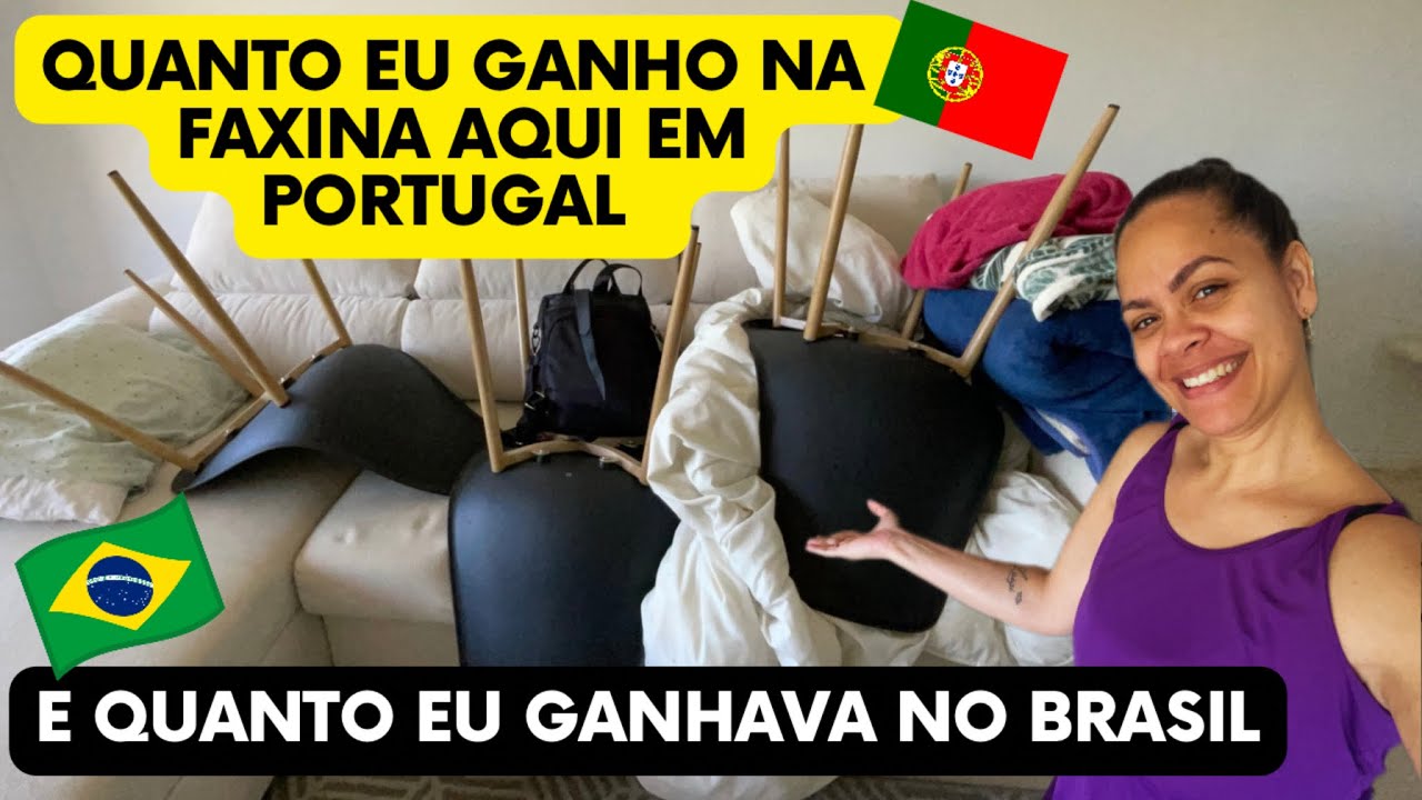 QUANTO EU GANHO NA FAXINA AQUI EM PORTUGAL 🇵🇹