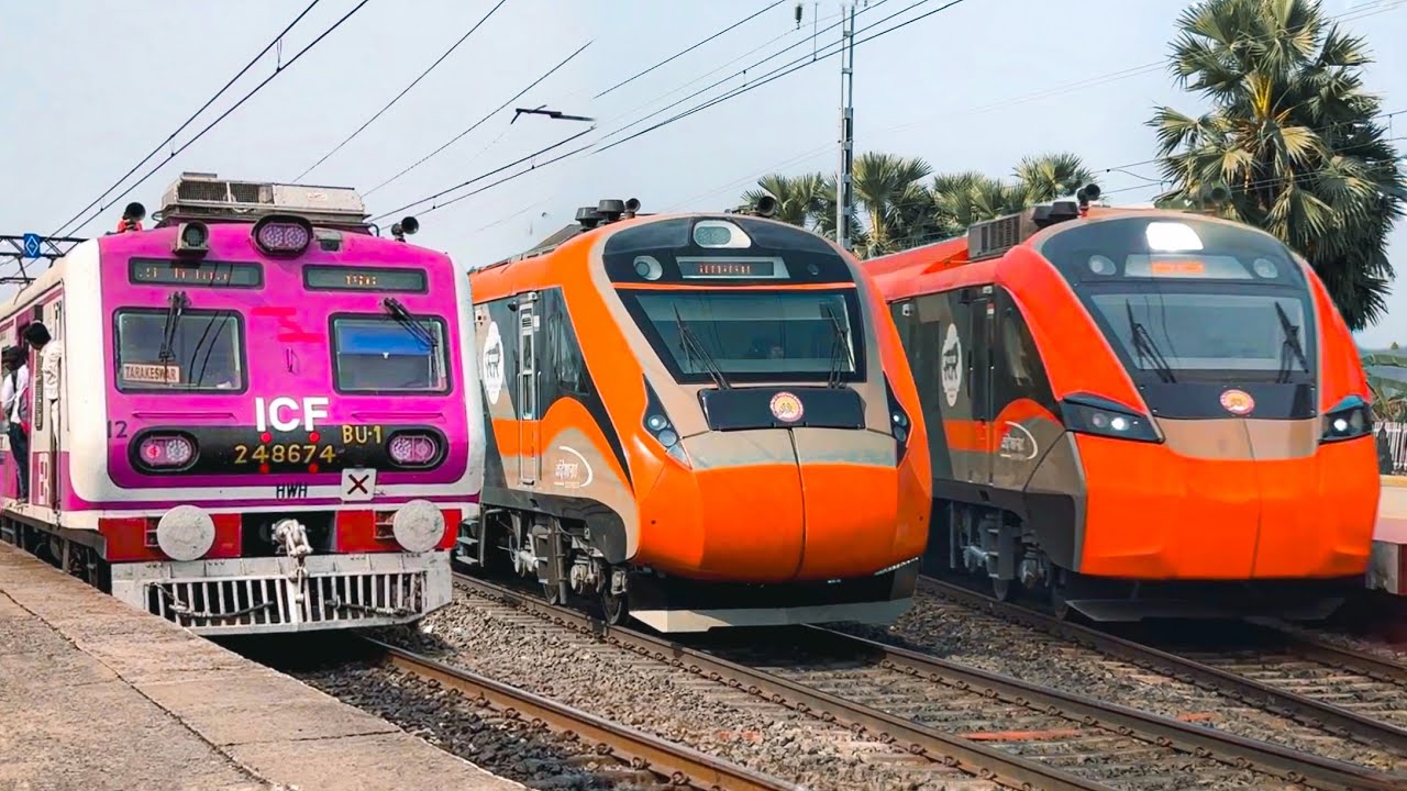 🔥Crazy Train Crossing Show | Kolkata Local Trains + Sleeper Vande Bharat Express and Many More