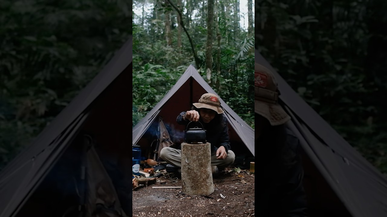 Teknik api kuno dari swedia #barkaaah #bushcraft #camping