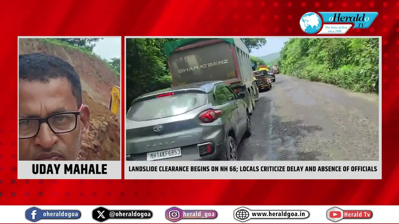 Landslide clearance begins on NH 66; locals criticize delay and absence of officials