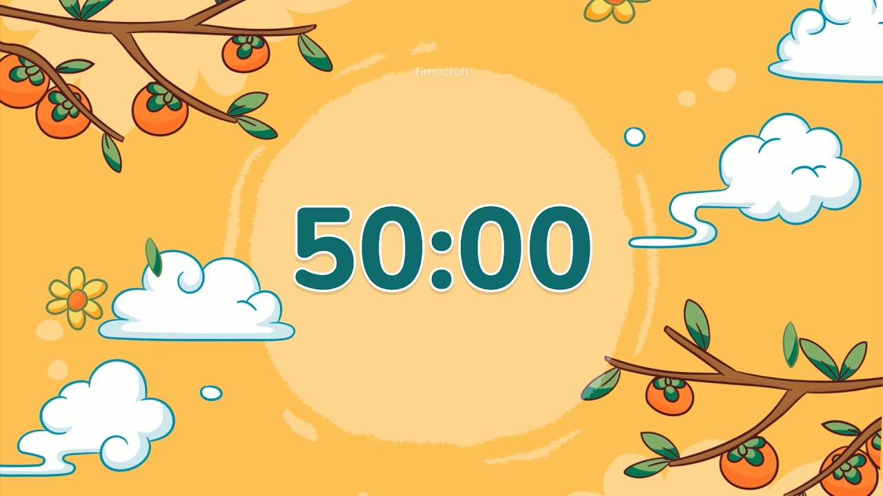 50 Minutes Study Timer with Relaxing Music | Cute Cartoon Nature Focus | Timecraft