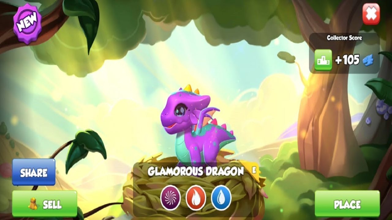 Hatched Glamorous Dragon | Divine Reward | Dragon Mania Legends