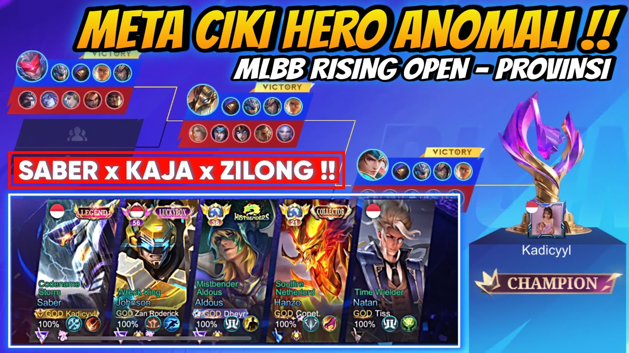 Meta Ciki x Hero Anomali !! Mlbb Rising Open S3 Eps 3 Tingkat Provinsi !!