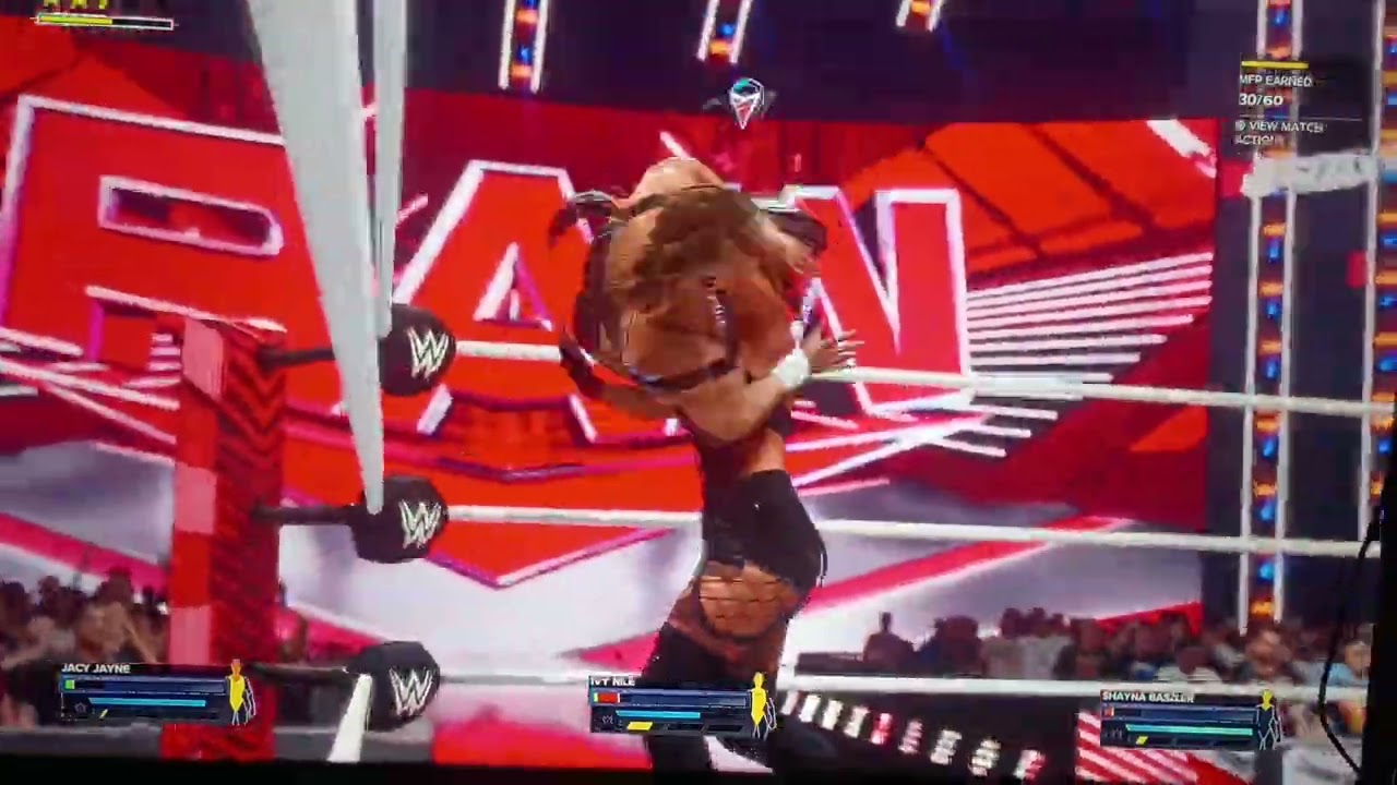 Ivy Nile vs Jacy Jayne vs Shayna baszler triple threat match WWE 2k24 Sunday March 1st 2026 loss 