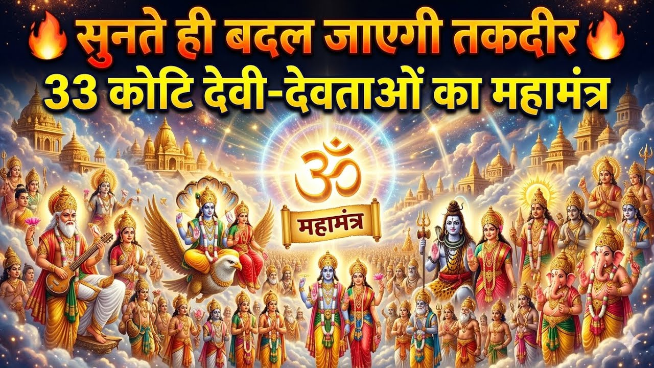 सुनते ही बदल जाएगी तकदीर 🔥 33 कोटि देवी-देवताओं का महामंत्र Most Powerful All Gods Stuti