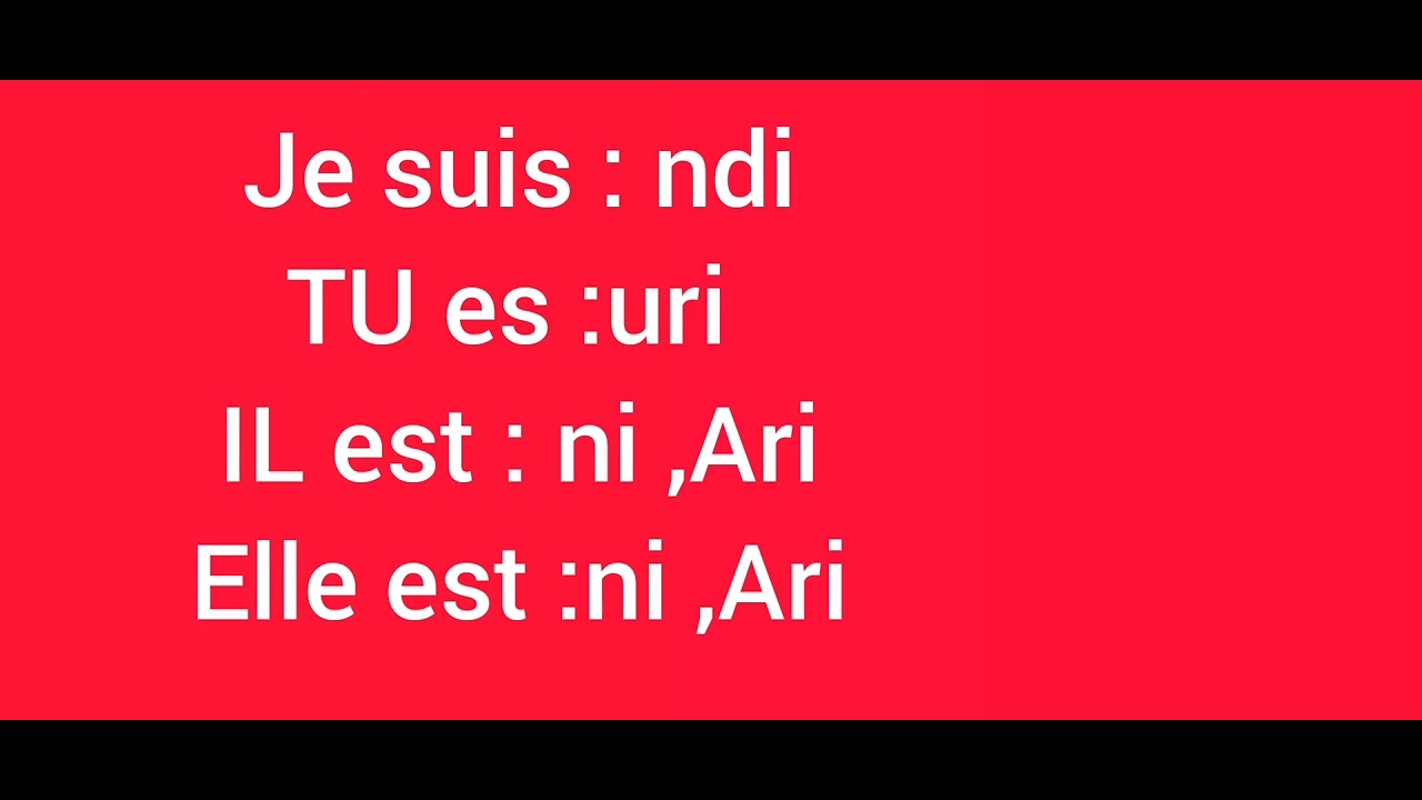 kwiga igifaransa 8 : isomo rya 1 ryo gutondagura inshinga. &ecirc;tre au pr&eacute;sent .by smartness mahwi tv.