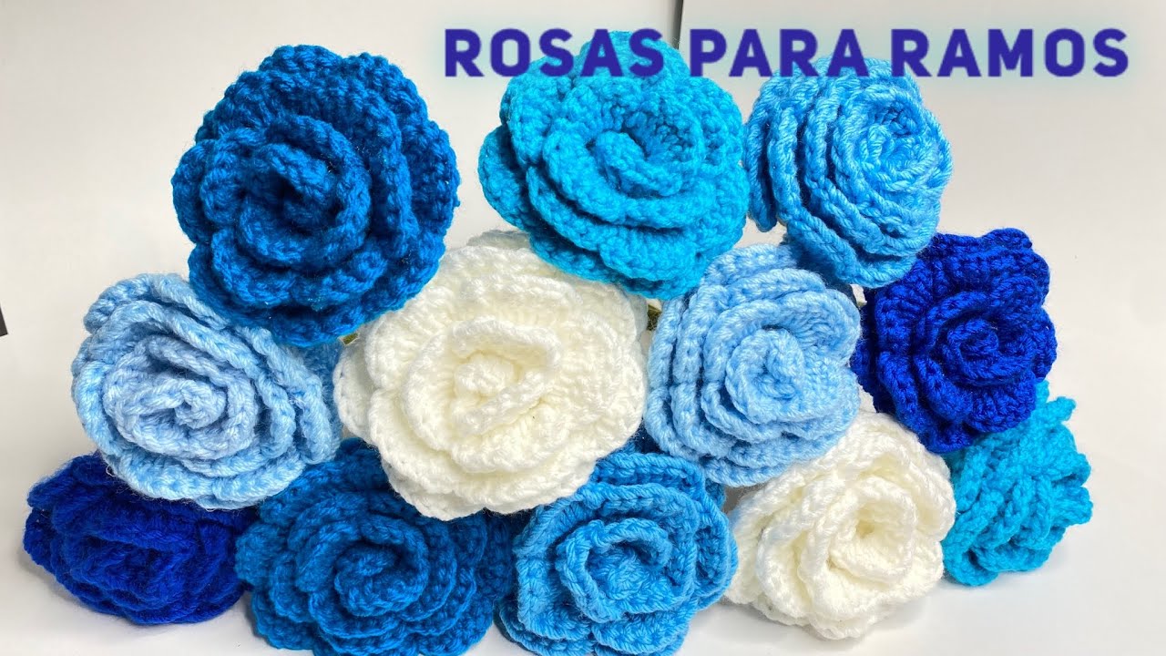 Rosas para ramos crochet \ rosas ramo ganchillo