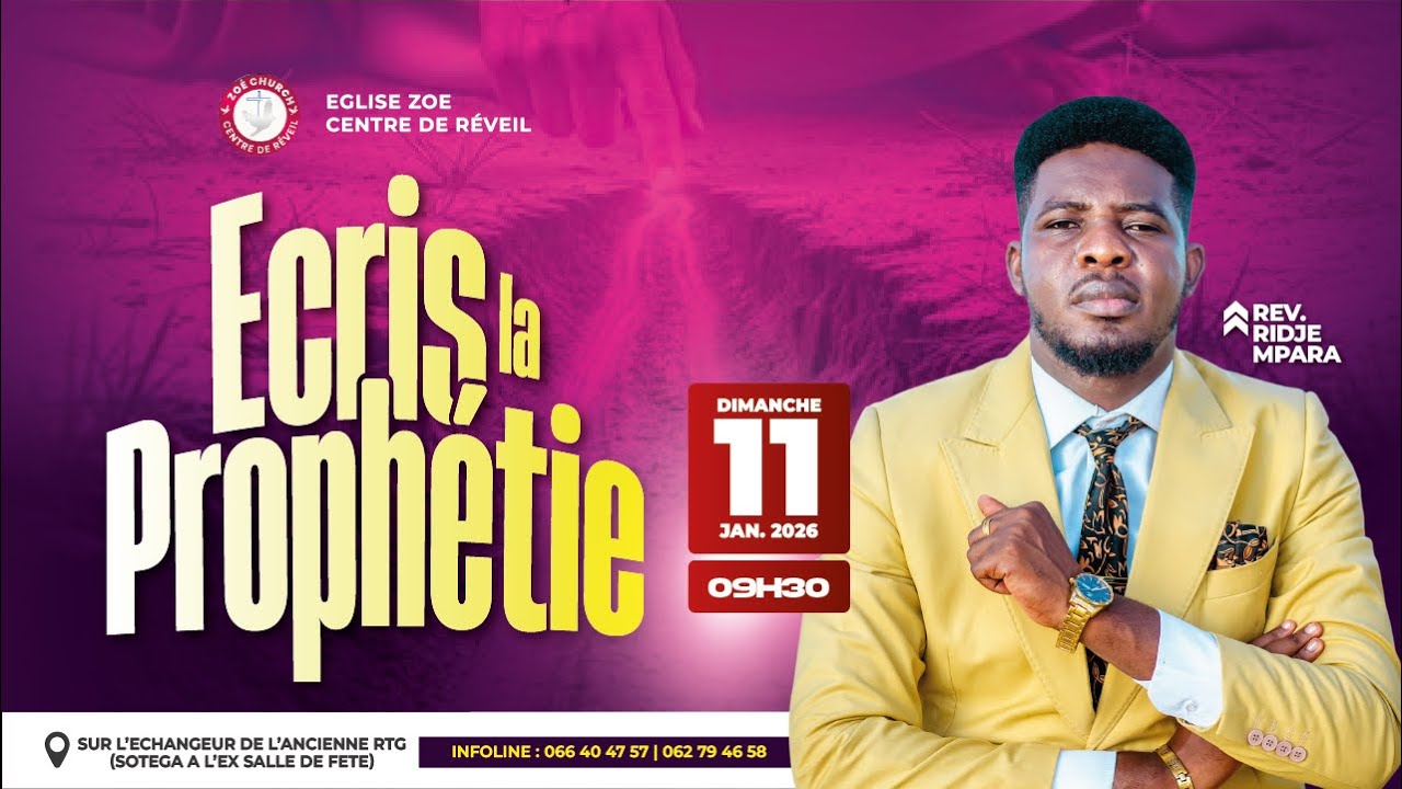 ECRIS LA PROPHETIE | REVEREND RIDJE MPARA
