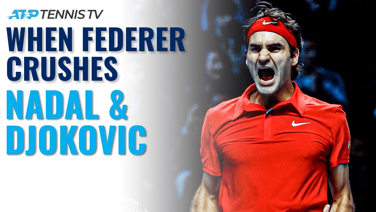 Four Times Federer Crushed Nadal & Djokovic 😳