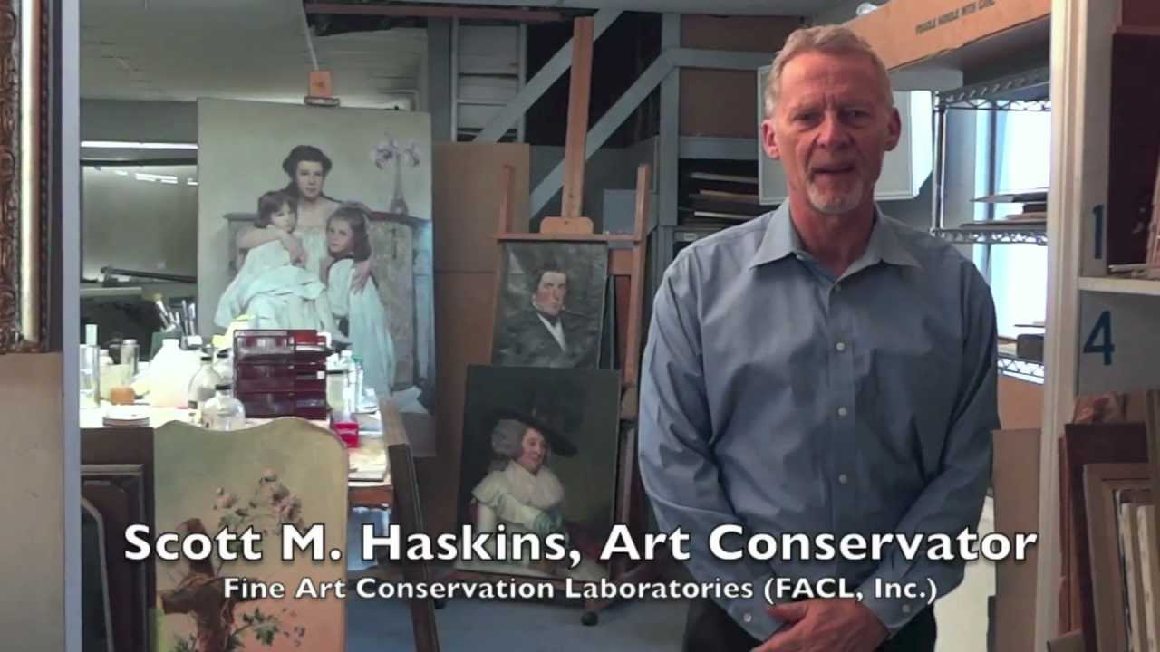 Cleaning an Ancestor's Portrait Oil Painting