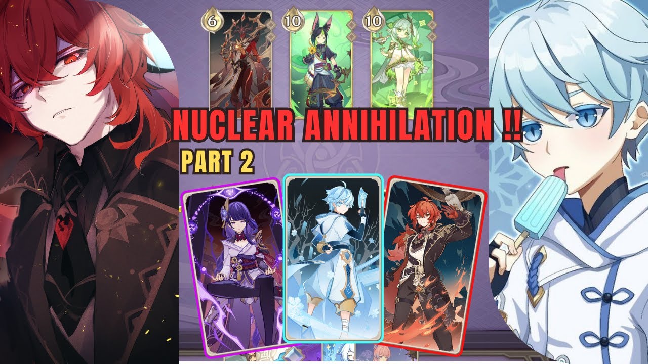 Nuclear Annihilation  Diluc, Chungyun, and Raiden Strike Again! : Genshin Impact TCG 4.0 Showcase!