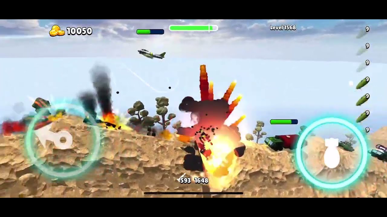 Bomber Ace Level 1568 Carpet Bombing | War Game In Mobile | Offline Mobile Game 
