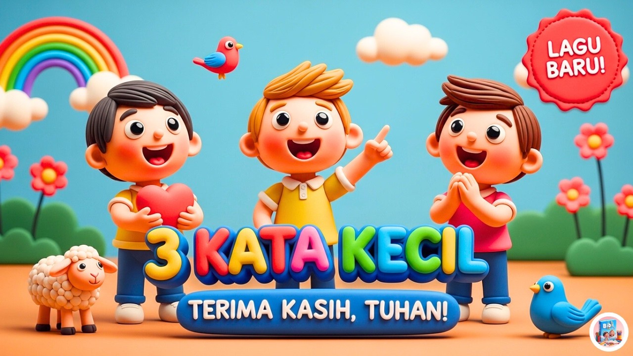 3 KATA KECIL: TERIMA KASIH TUHANKU! 🙏 LAGU ANAK KRISTEN TENTANG SYUKUR & KASIH TUHAN