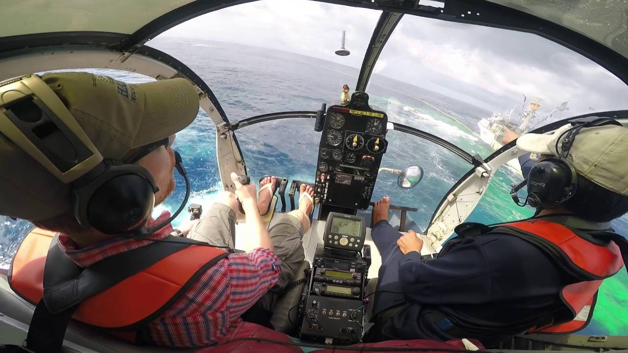 Tuna boat helicopter school fishing