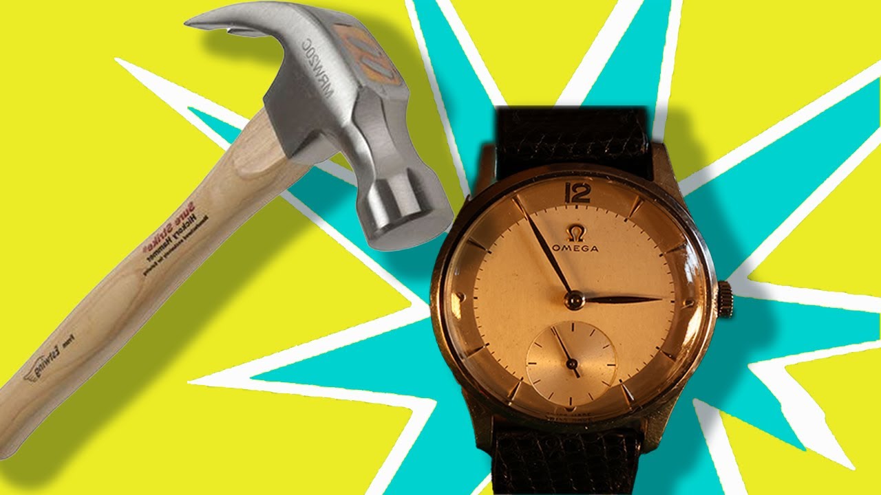 Сломанная OMEGA отремонтирована молотком. Балансир восстановлен, прекрасная Omega 1950 года, обсл...