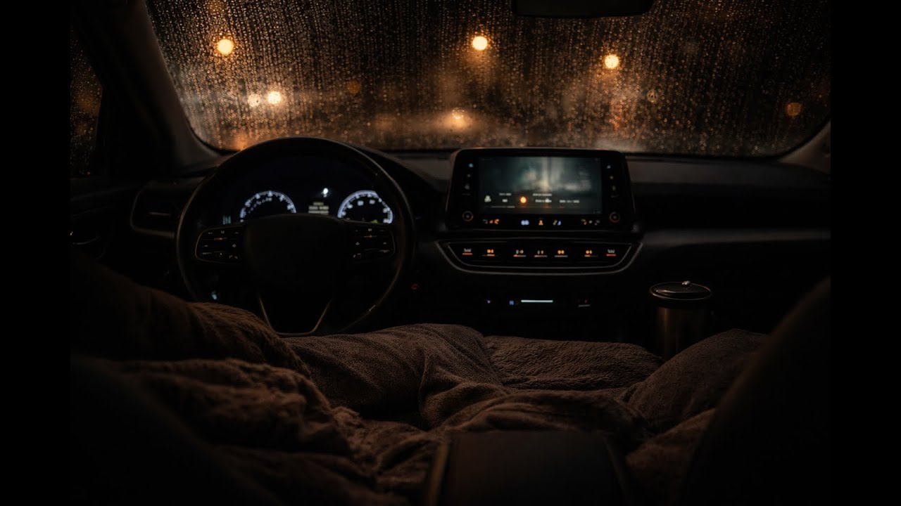 Camp Inside Your Car While It's Raining Outside | 12 Hours | Deep Focus & Relaxation